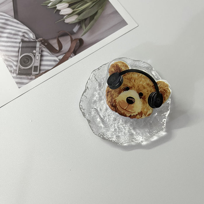 Wholesale Grip Epoxy Cute Puppy Retractable Folding Paste Type JDC-PS-HXiang002