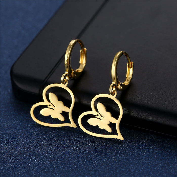 Jewelry WholesaleWholesale heart-shaped geometric stainless steel earrings JDC-ES-Mingm028 Earrings 敏萌 %variant_option1% %variant_option2% %variant_option3%  Factory Price JoyasDeChina Joyas De China