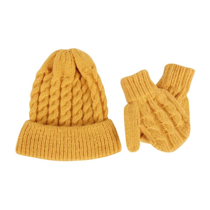 Wholesale Gloves Acrylic Winter Warm Kids Knitted Hat 2 Piece Set JDC-GS-GSJS002