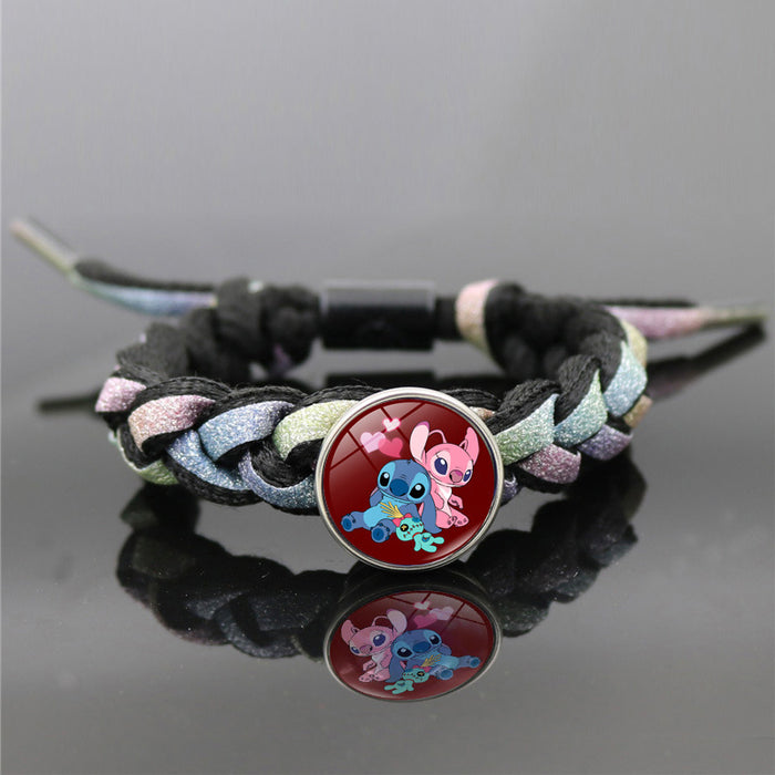 Wholesale Cartoon Alloy Glass Braided Bracelet (M) JDC-BT-XuS003