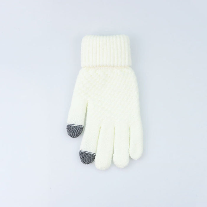 Wholesale Gloves Acrylic Thick Knit Warm Touch Screen JDC-GS-HaiL012