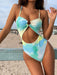 Jewelry WholesaleWholesale one-piece bandeau cutout personality one-piece tie-dye swimsuit JDC-SW-XMa010 Swimwear 轩马 %variant_option1% %variant_option2% %variant_option3%  Factory Price JoyasDeChina Joyas De China