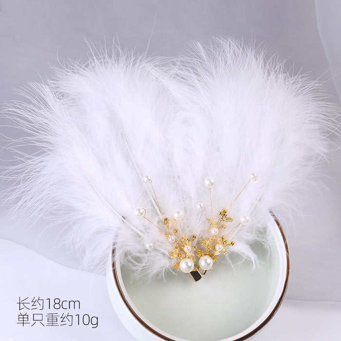 Wholesale Feather Hairpin Plush Children JDC-HC-ZanNiang001