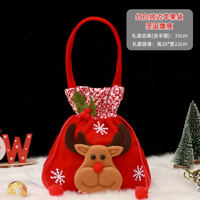 Wholesale Gift Box Christmas Apple Bag Round Bunch Mouth Gift Bag MOQ≥2 JDC-GB-QiaoC002