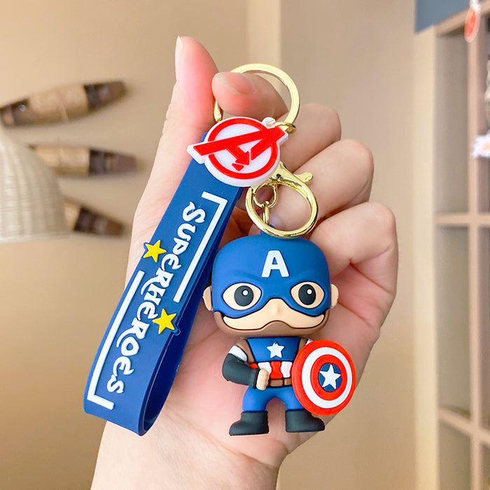 Wholesale keychain pvc cartoon glue doll MOQ≥2 JDC-KC-YDao005