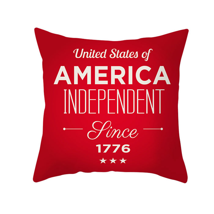 Wholesale 4th of July Independence Day Pillowcase Peach Skin Print MOQ≥2 JDC-PW-Jinze001