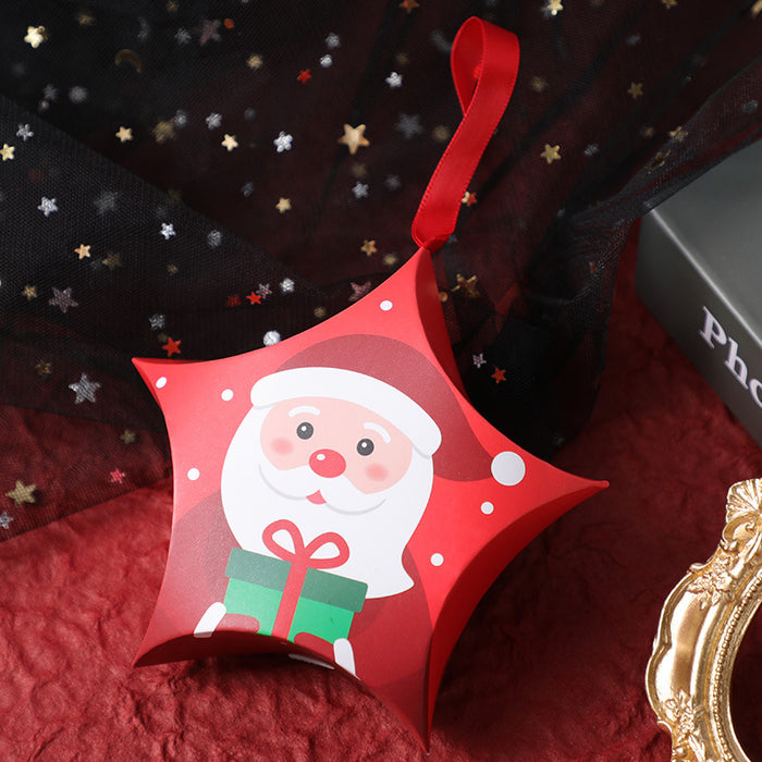 Wholesale Jewelry Wrapping Paper Christmas Gift Box Stars Candy Gift Box 10pcs JDC-JP-SenS001