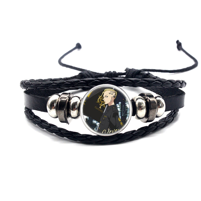 Wholesale cowhide cartoon adjustable bracelet bracelet MOQ≥2 (M) JDC-BT-YanY010