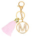 Jewelry WholesaleWholesale pink tassel gold diamond-encrusted letter alloy key chain MOQ≥10 JDC-KC-yongz004 Keychains 永泽 %variant_option1% %variant_option2% %variant_option3%  Factory Price JoyasDeChina Joyas De China