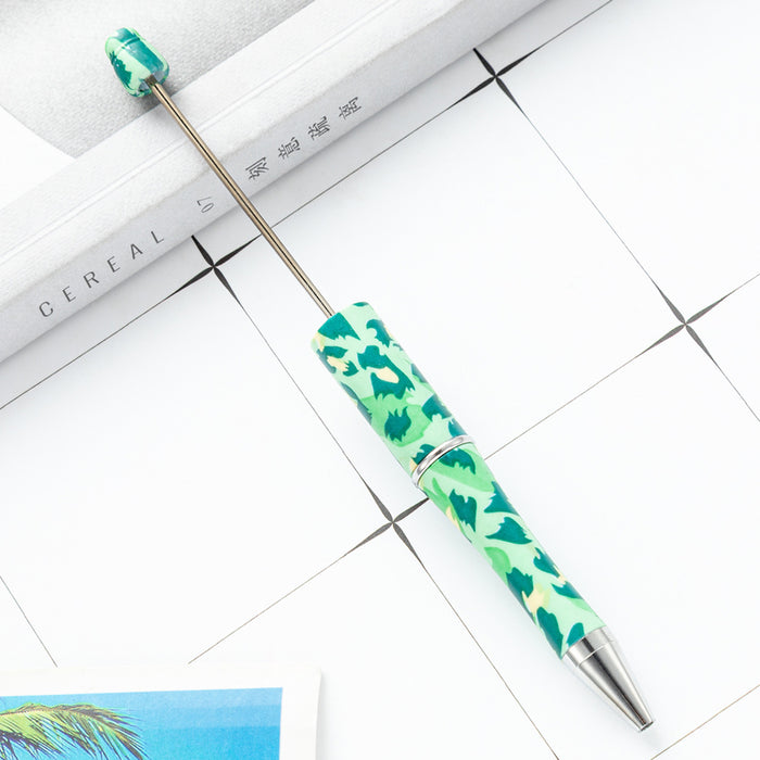 Wholesale DIY Beadable Pens Cow Print Leopard Print Christmas Plastic Pen DIY for Beaded JDC-PN-HuaH006