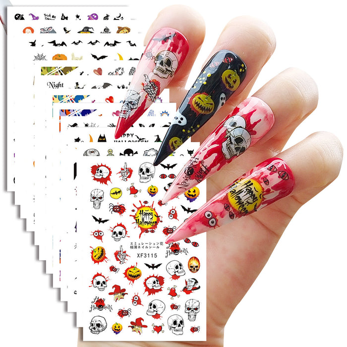 Wholesale Eco Resin Halloween Series Nail Stickers MOQ≥3 JDC-NS-Jinjia002