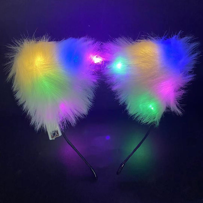 Wholesale Headband Plush Fox Ears LED MOQ≥3 JDC-HD-XinY005