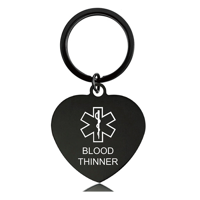 Jewelry WholesaleWholesale Medical Life Star Black Gift Keychain JDC-KC-GangGu041 Keychains 钢古 %variant_option1% %variant_option2% %variant_option3%  Factory Price JoyasDeChina Joyas De China