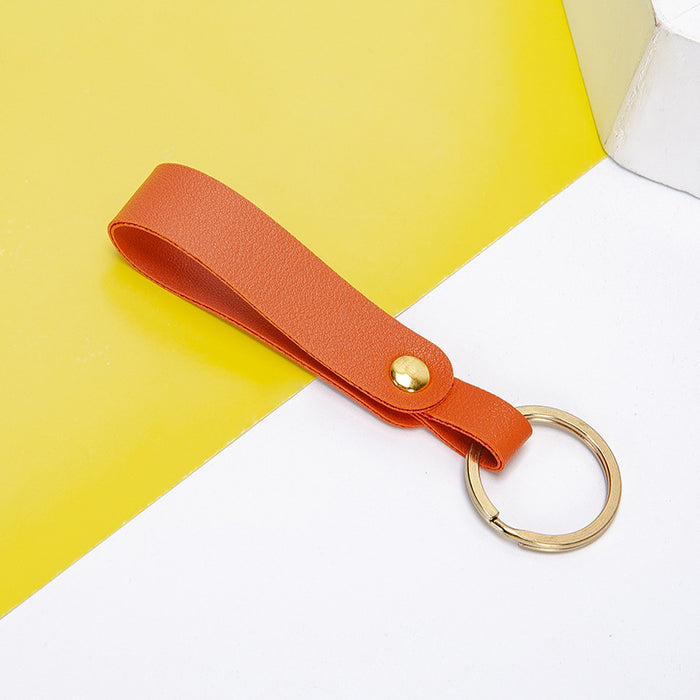 Wholesale Keychains PU Leather Car Simple Solid Color JDC-KC-XingR008