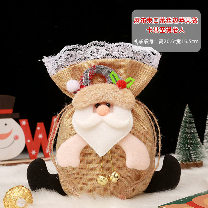 Wholesale Gift Bag Christmas Cloth Candy Bag Apple Bag MOQ≥2 JDC-GB-QiaoC004