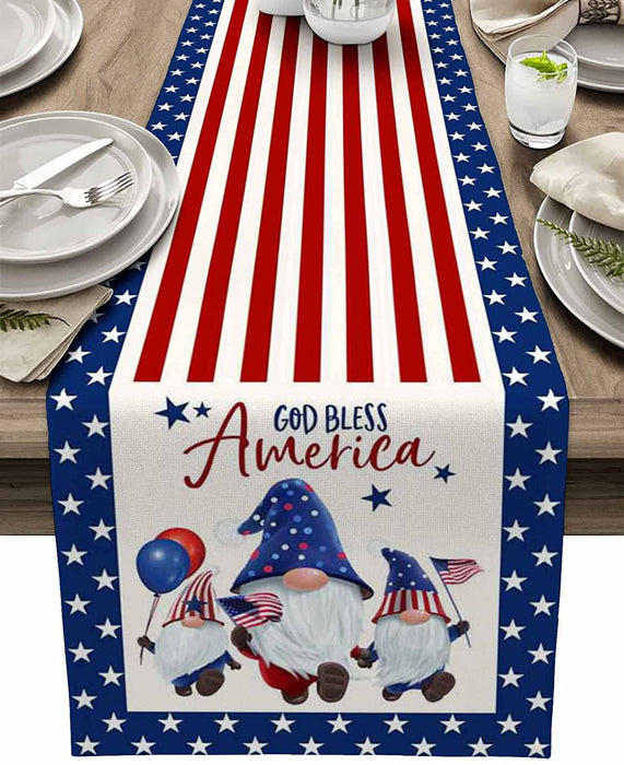 Wholesale 4th of July Independence Day Linen Dinner Table Coaster MOQ≥2 JDC-TC-OuH002