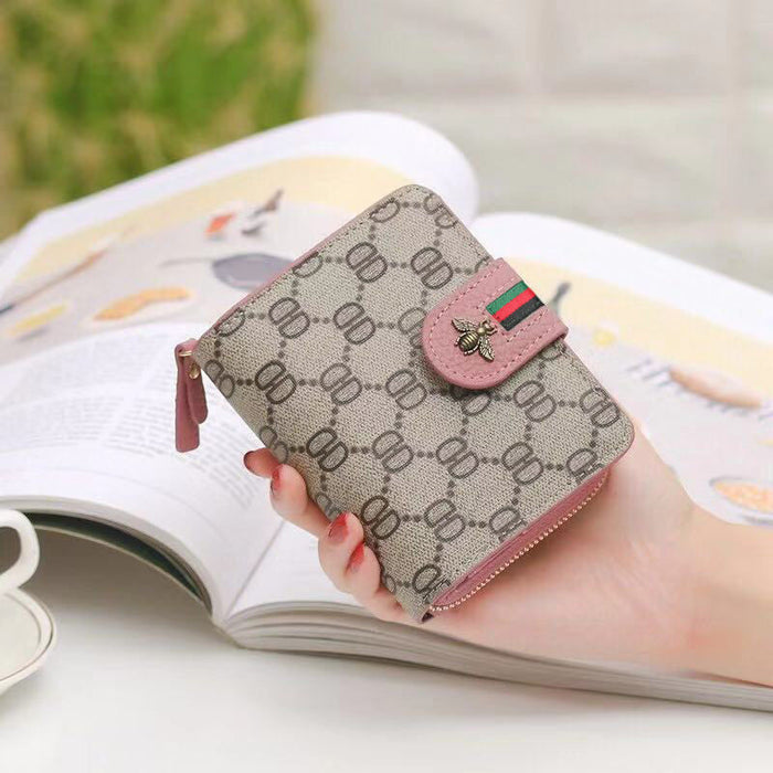 Wholesale Purse PU Short Printed Zipper Coin Purse (F) JDC-WT-Jinj003