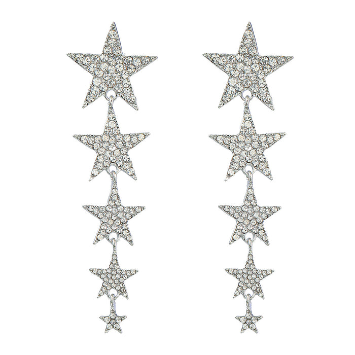 Jewelry WholesaleWholesale Alloy Rhinestone Pentagram Earrings JDC-ES-JL987 Earrings 氿乐 %variant_option1% %variant_option2% %variant_option3%  Factory Price JoyasDeChina Joyas De China