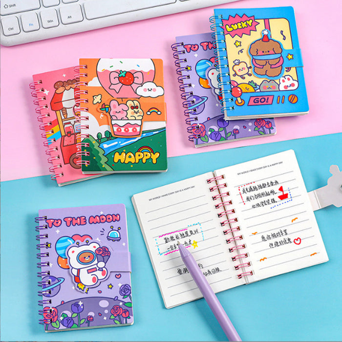 Wholesale Notebook Paper Cartoon Coil Book Magnetic Buckle JDC-NK-KuY003