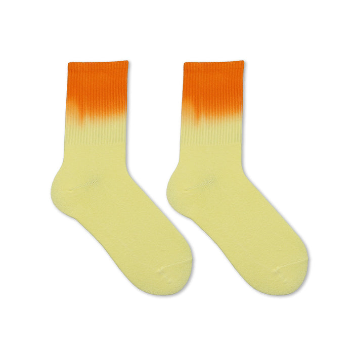 Wholesale Sock Cotton Rainbow Gradient Tie Dye Socks JDC-SK-YuHui003