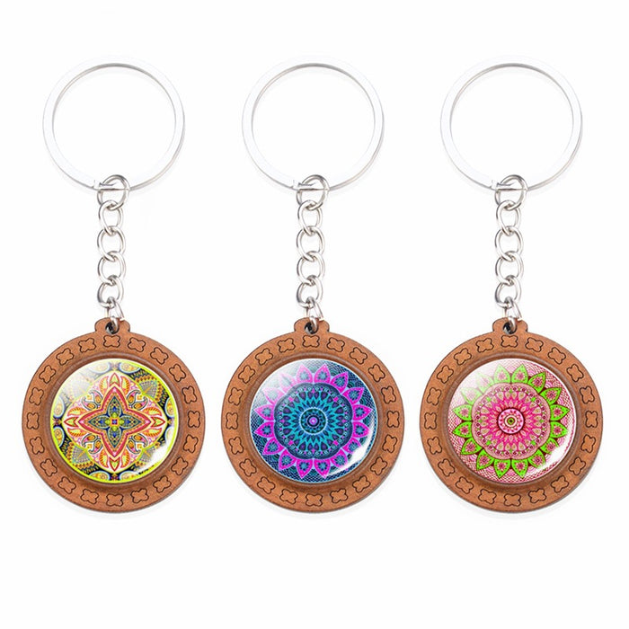 Wholesale Vintage Mandala Keychain MOQ≥2 JDC-KC-ZaoY005