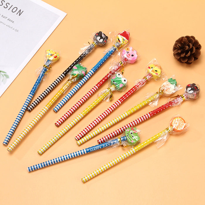 Jewelry WholesaleWholesale Cartoon Wood Pencil With Eraser JDC-BP-XHZ001 Ballpoint Pen 小猴子 %variant_option1% %variant_option2% %variant_option3%  Factory Price JoyasDeChina Joyas De China