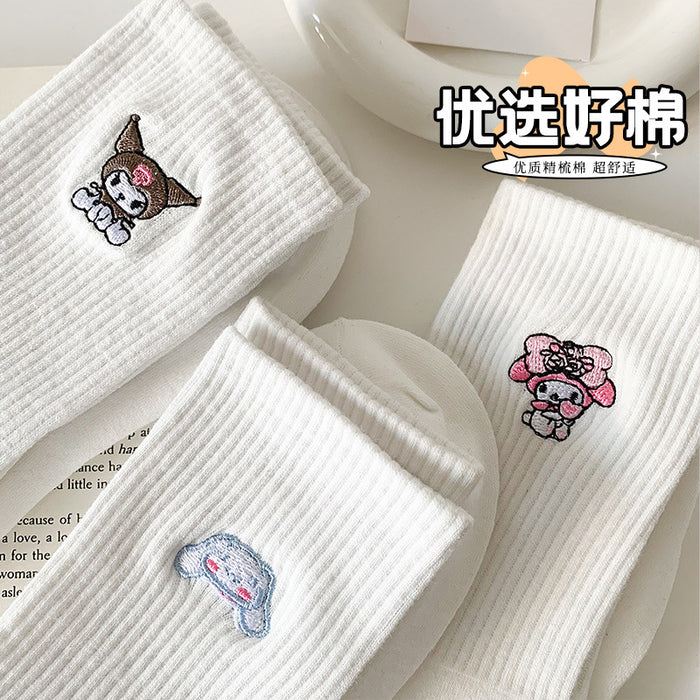 Wholesale Socks Cotton Cute Cartoon Embroidery Socks (S) JDC-SK-RCM001