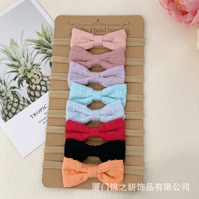 Wholesale Baby Hair Band Handmade 1 Soft Bow Kids Headband MOQ≥10 JDC-HD-JZY001