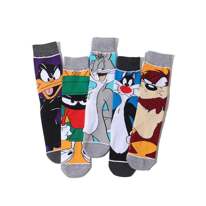 Wholesale socks fabric cartoon medium tube cute character (M) JDC-SK-HuiHe003