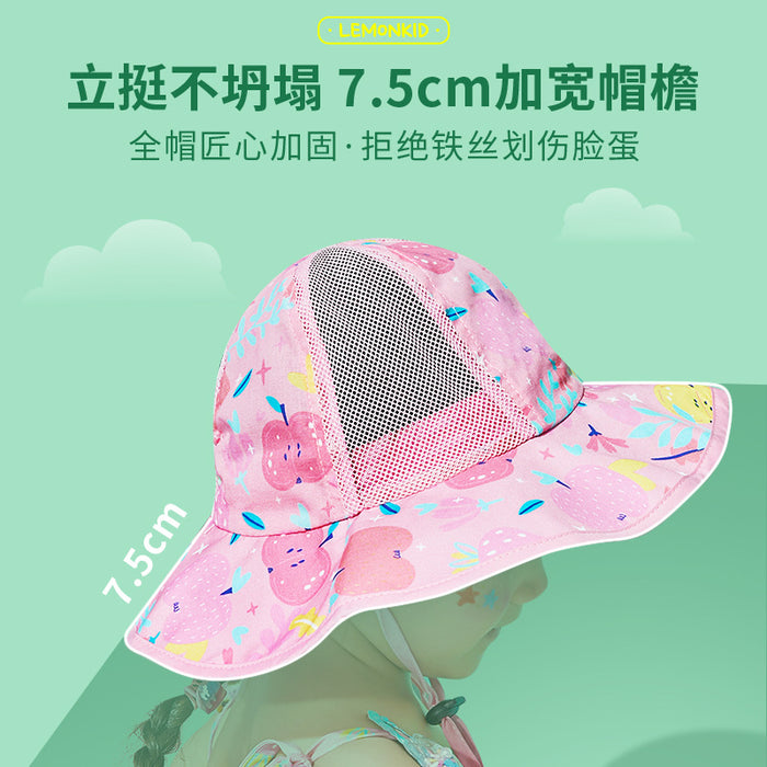 Wholesale Lemon Baby Kids Sunscreen Bucket Hat UV Protection JDC-FH-LM001