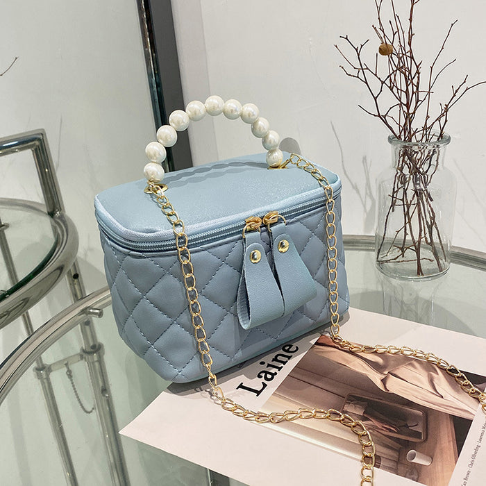 Wholesale PU shoulder bag pearl hand chain JDC-SD-Linshan003