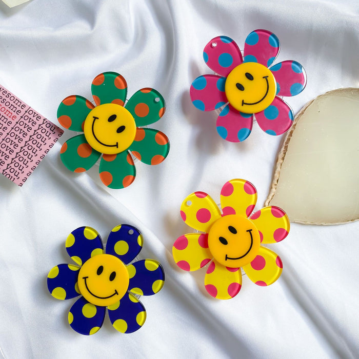 Wholesale Grips Acrylic Color Polka Dot Sunflower Phone Holder Mobile Phone Holder JDC-PS-Baiying005