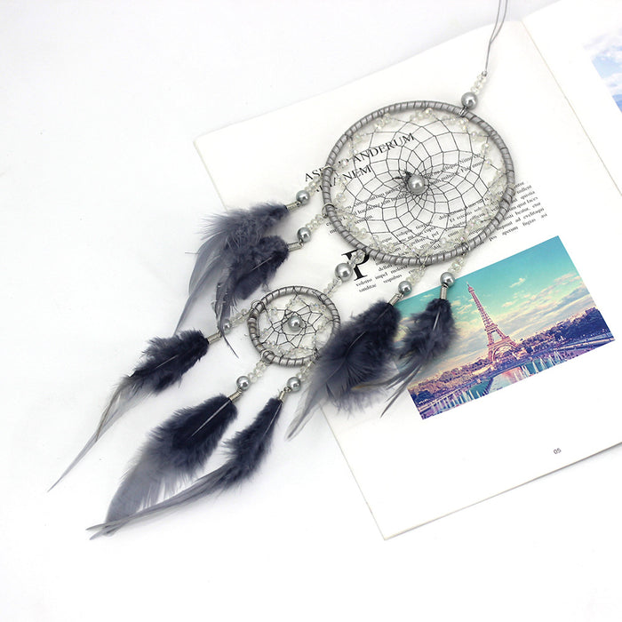 Wholesale Grey Two Dreamcatcher Wall Decoration JDC-DC-LZ057