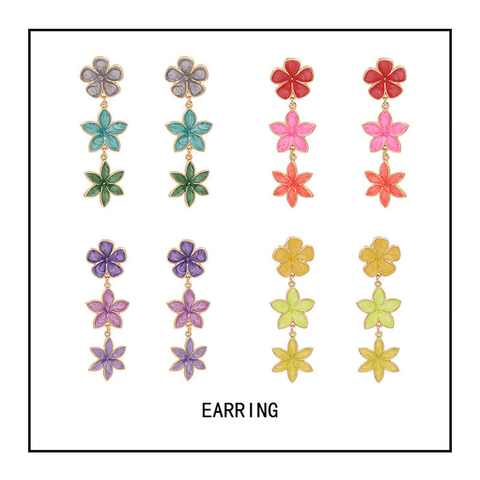 Jewelry WholesaleWholesale exaggerated personality earrings gradient petals  JDC-ES-LIUM051 Earrings 榴芒 %variant_option1% %variant_option2% %variant_option3%  Factory Price JoyasDeChina Joyas De China