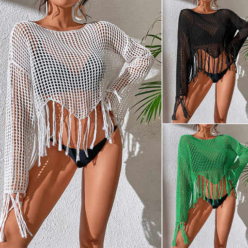 Jewelry WholesaleWholesale loose sleeves V-neck stream Supreme Sandy sunscreen beach cover up JDC-SW-CYi005 Swimwear 潮意 %variant_option1% %variant_option2% %variant_option3%  Factory Price JoyasDeChina Joyas De China