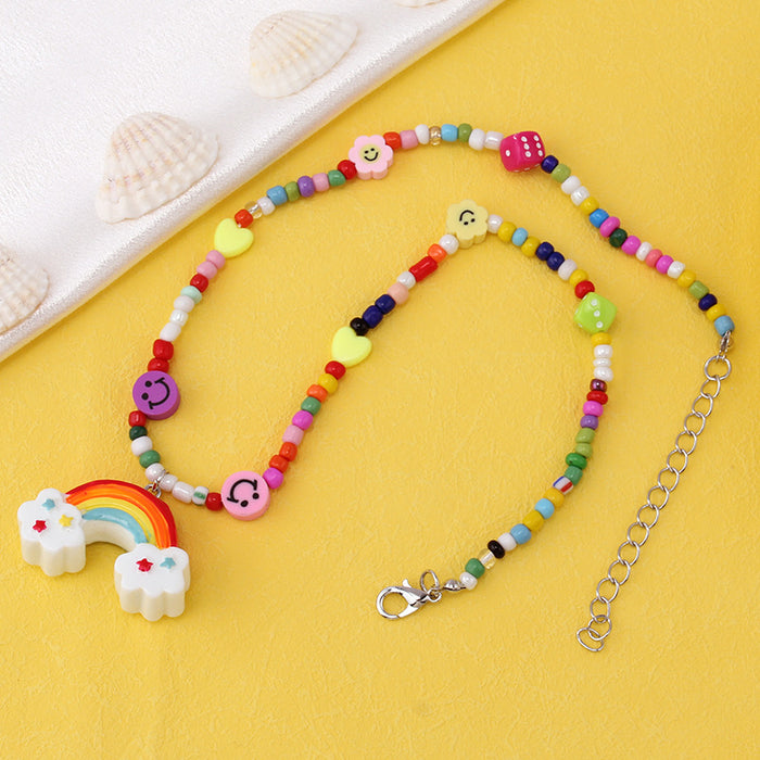 Wholesale Design Sense Cartoon Monster Little Pink Rabbit Pendant Necklace JDC-NE-WenB002