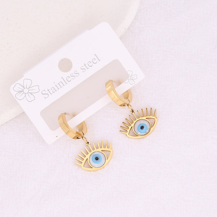 Wholesale Devil's Eye Stainless Steel Earrings JDC-ES-Bingm015