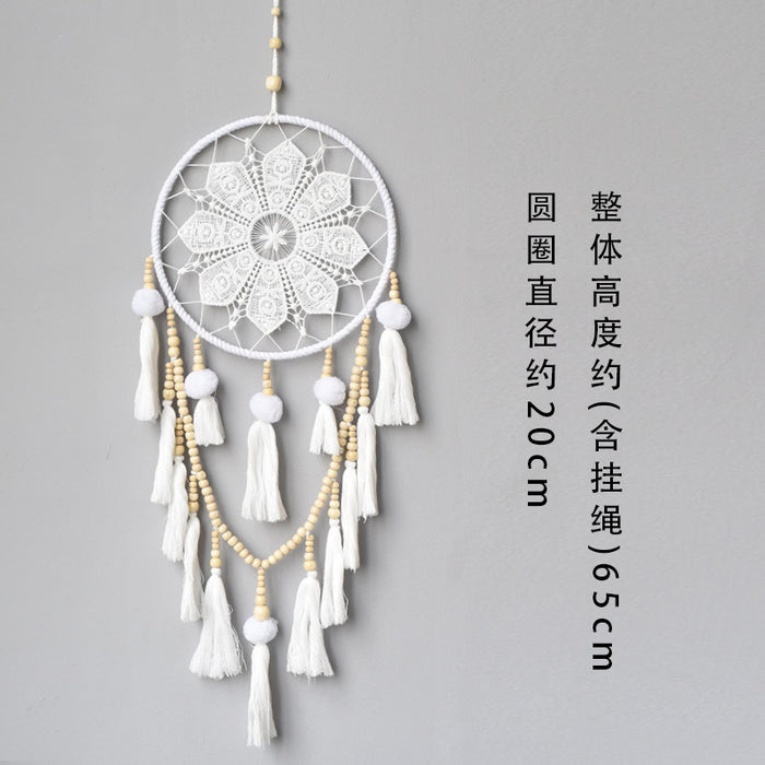 Wholesale Feather Wooden Bead Woven Dreamcatcher JDC-DC-WEC001