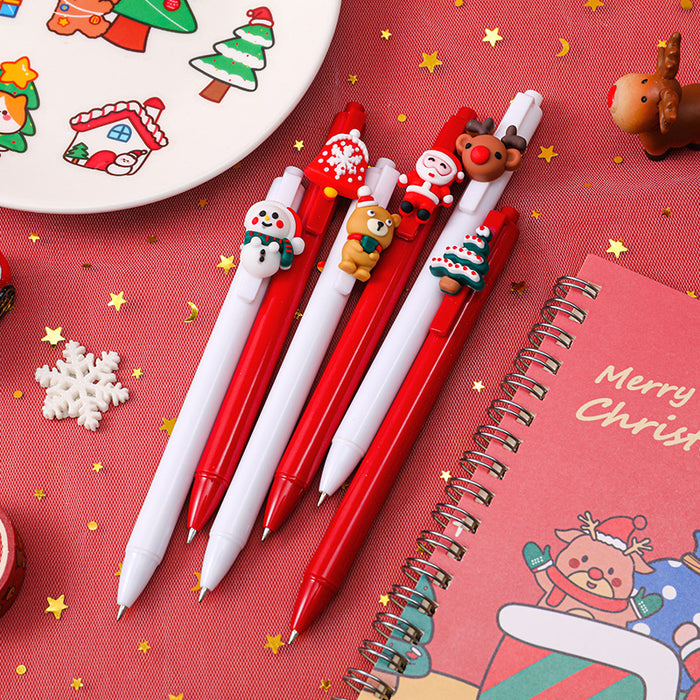 Wholesale Ballpoint Pen Plastic Christmas Press MOQ≥2 JDC-BP-dichen004