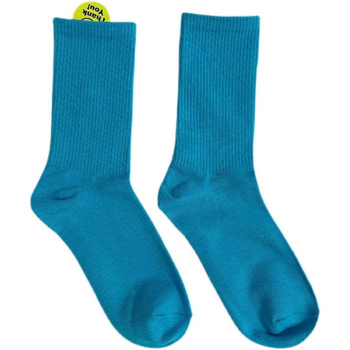 Jewelry WholesaleWholesale cotton blue mid tube socks JDC-SK-QiuEr002 Sock 秋尔 %variant_option1% %variant_option2% %variant_option3%  Factory Price JoyasDeChina Joyas De China