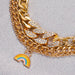 Jewelry WholesaleWholesale Hip Hop Diamond Rainbow Cuban Thick Chain Alloy Bracelet JDC-BT-D121 Bracelet 晴雯 %variant_option1% %variant_option2% %variant_option3%  Factory Price JoyasDeChina Joyas De China