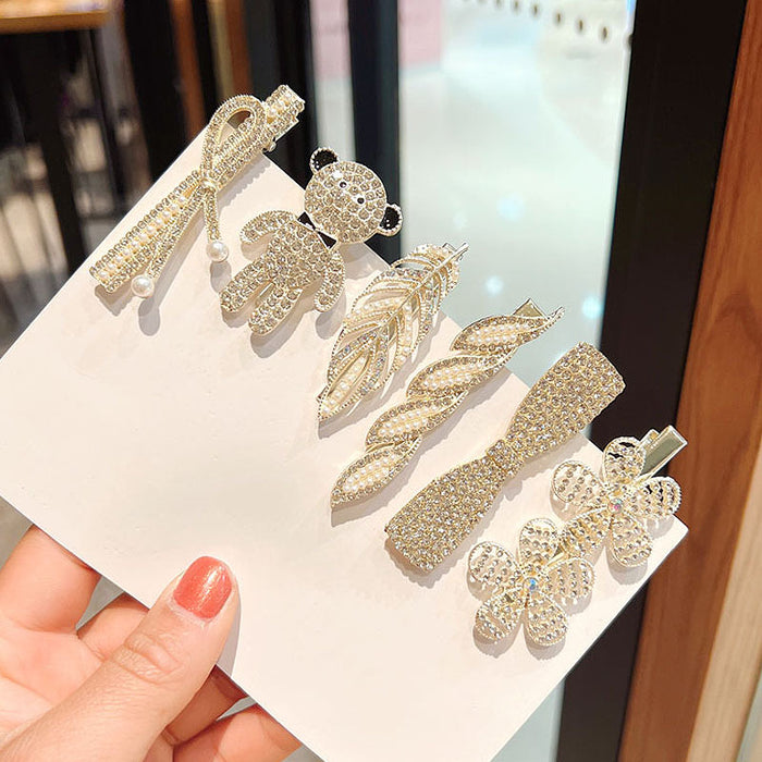 Wholesale hairpin alloy rhinestones JDC-HC-LanD007