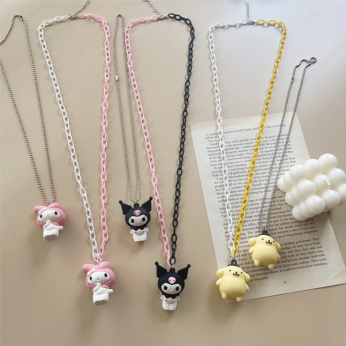 Wholesale acrylic cartoon character cute necklace JDC-NE-shier002