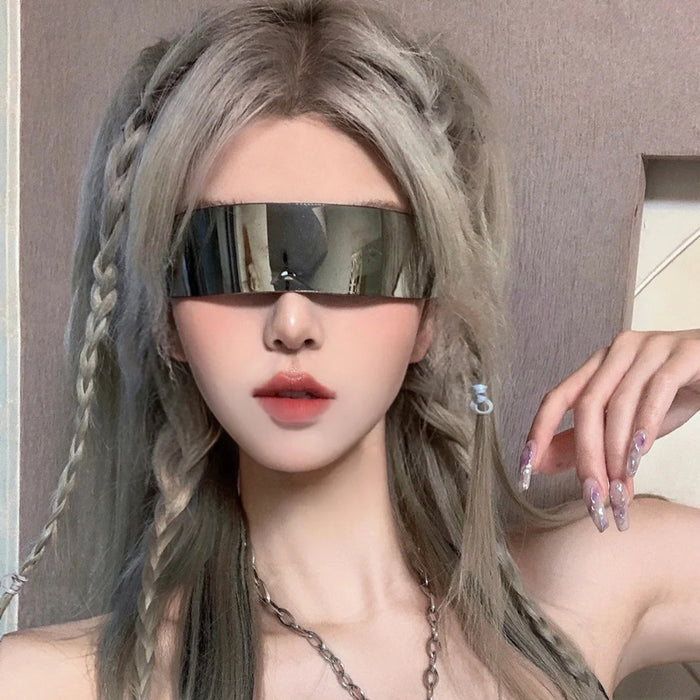 Wholesale Resin Lens Futuristic Tech Sense One Piece Sunglasses JDC-SG-PLS084