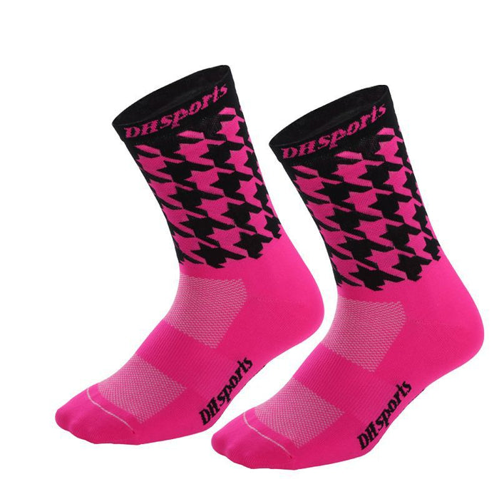 Wholesale Sock Nylon Cycling Socks Cycling Moisture Wicking Mid Tube JDC-SK-QiT009