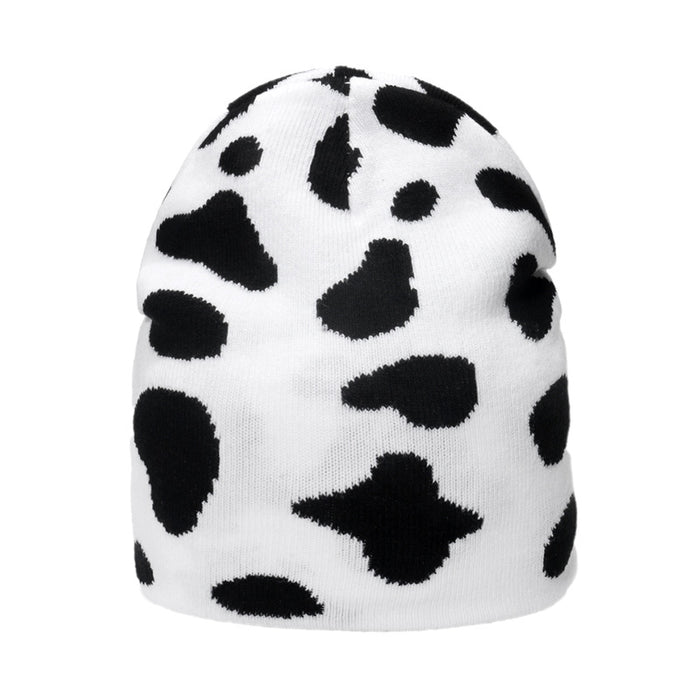 Wholesale Fashion Hat Acrylic Cow Plaid Zebra Leopard Knitted Hat MOQ≥2 JDC-FH-YuanB025