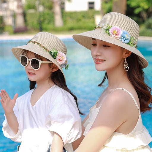 Jewelry WholesaleWholesale Beach Sunshade Parent-Child Straw Hat MOQ≥2 JDC-FH-CGuan001 Fashionhat 诚冠 %variant_option1% %variant_option2% %variant_option3%  Factory Price JoyasDeChina Joyas De China