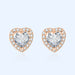 Jewelry WholesaleWholesale inlaid with diamond heart plated silver stud earrings JDC-ES-BZ002 Earrings 标志 %variant_option1% %variant_option2% %variant_option3%  Factory Price JoyasDeChina Joyas De China