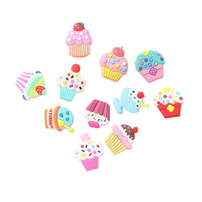 Wholesale Random 20pcs Croc Charms Cartoon PVC Soft DIY Shoe Accessories JDC-CCS-YunX002