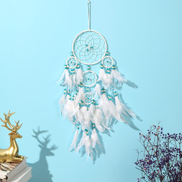 Wholesale Indian Feather Iron Cotton Thread Dreamcatcher MOQ≥2 JDC-DC-YXuan006